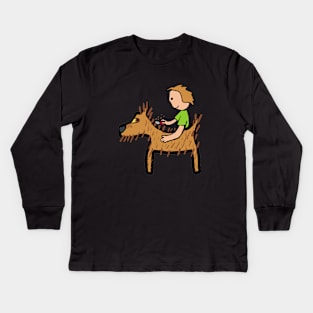 Dog Grooming Kids Long Sleeve T-Shirt